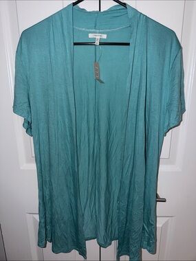 Maurices Teal Open-Front Short Sleeve Cardigan